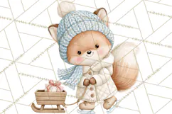Winter Skating World Animals PNG Product Image 2