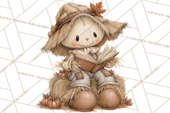 Frayed Fall Scarecrows PNG, Halloween Clipart Product Image 2