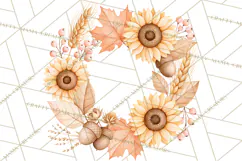 Fall Harvest Florals Clipart PNG, Autumn Floral Designs Product Image 2