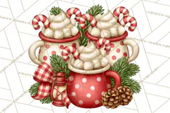 Christmas Camper Clipart PNG Vintage Holiday Camping Product Image 4