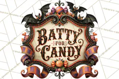 Retro Halloween Candy Shop Clipart PNG Product Image 4
