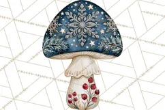 Christmas Mushroom Clipart PNG Product Image 4