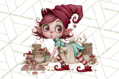 Christmas Bakery PNG Clipart, Santa & Elf Characters, Baker Product Image 4