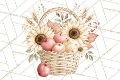 Fall Harvest Florals Clipart PNG, Autumn Floral Designs Product Image 3