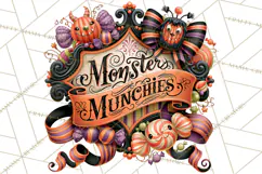 Retro Halloween Candy Shop Clipart PNG Product Image 3