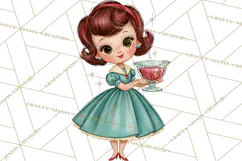 Atomic Age Christmas Clipart PNG, Retro 1950's Winter Decor Product Image 3