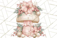 Christmas Mushroom Clipart PNG Product Image 3