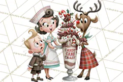 1950s Vintage Christmas Clipart Retro Soda Fountain Clip Art Product Image 3
