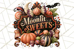 Retro Halloween Candy Shop Clipart PNG Product Image 4