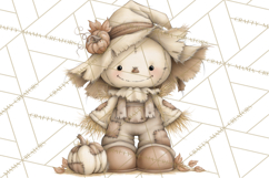 Frayed Fall Scarecrows PNG, Halloween Clipart Product Image 4