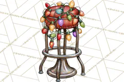 1950s Vintage Christmas Clipart Retro Soda Fountain Clip Art Product Image 4