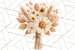 Fall Harvest Florals Clipart PNG, Autumn Floral Designs Product Image 5