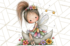 Sweet Little Fairies PNG, Cute Fairy Clip Art Product Image 5