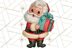 Atomic Age Christmas Clipart PNG, Retro 1950's Winter Decor Product Image 5