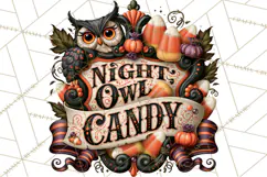 Retro Halloween Candy Shop Clipart PNG Product Image 5