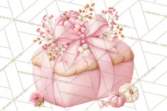 Pink Autumn Bakery Clipart PNG Product Image 5