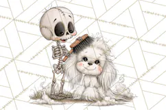 Monster Pet Groomers Halloween Clipart PNG Product Image 2