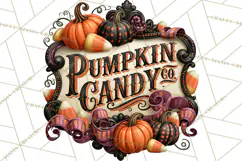 Retro Halloween Candy Shop Clipart PNG Product Image 3