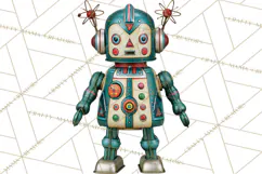 Atomic Age Christmas Clipart PNG, Retro 1950's Winter Decor Product Image 3
