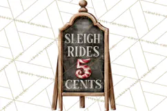 Vintage Red Truck Christmas Evergreens PNG Clipart Product Image 3