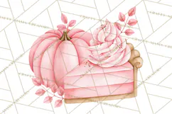 Pink Autumn Bakery Clipart PNG Product Image 3