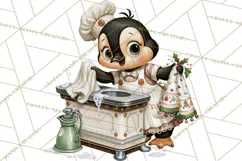1950s Vintage Christmas Clipart Retro Soda Fountain Clip Art Product Image 3