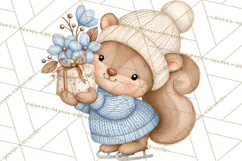 Winter Skating World Animals PNG Product Image 4