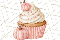 Pink Autumn Bakery Clipart PNG Product Image 4