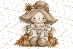 Frayed Fall Scarecrows PNG, Halloween Clipart Product Image 4