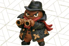 Christmas Crime Syndicate PNG Clipart, Mobster Santa Product Image 5