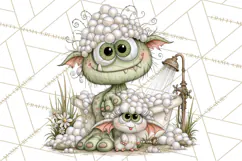 Monster Pet Groomers Halloween Clipart PNG Product Image 5