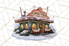 1950s Vintage Christmas Clipart Retro Soda Fountain Clip Art Product Image 5