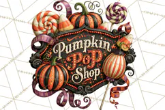Retro Halloween Candy Shop Clipart PNG Product Image 5