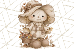 Frayed Fall Scarecrows PNG, Halloween Clipart Product Image 5