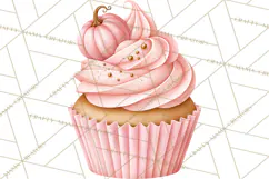 Pink Autumn Bakery Clipart PNG Product Image 5