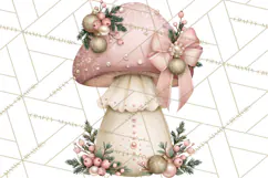 Christmas Mushroom Clipart PNG Product Image 5