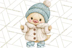 Winter Skating World Animals PNG Product Image 5