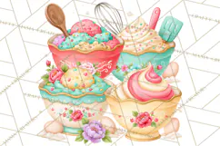 Whimsical Bakery Girls & Boys PNG Clipart, Baker Characters Product Image 5