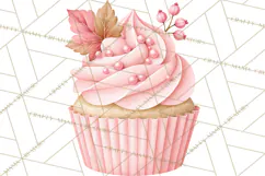 Pink Autumn Bakery Clipart PNG Product Image 2