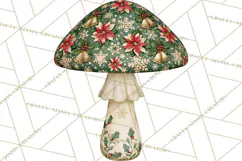 Christmas Mushroom Clipart PNG Product Image 2