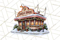 1950s Vintage Christmas Clipart Retro Soda Fountain Clip Art Product Image 2