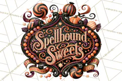 Retro Halloween Candy Shop Clipart PNG Product Image 3