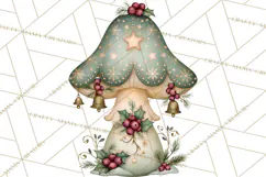 Christmas Mushroom Clipart PNG Product Image 3