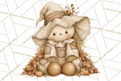 Frayed Fall Scarecrows PNG, Halloween Clipart Product Image 3