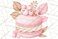Pink Autumn Bakery Clipart PNG Product Image 3