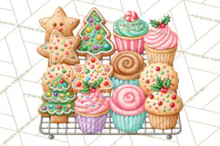 Christmas Bakery PNG Clipart, Santa & Elf Characters, Baker Product Image 3