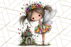 Sweet Little Fairies PNG, Cute Fairy Clip Art Product Image 4