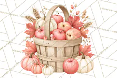 Fall Harvest Florals Clipart PNG, Autumn Floral Designs Product Image 4