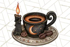 Spooky Coffeehouse PNG Clipart Product Image 4