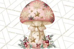 Christmas Mushroom Clipart PNG Product Image 5